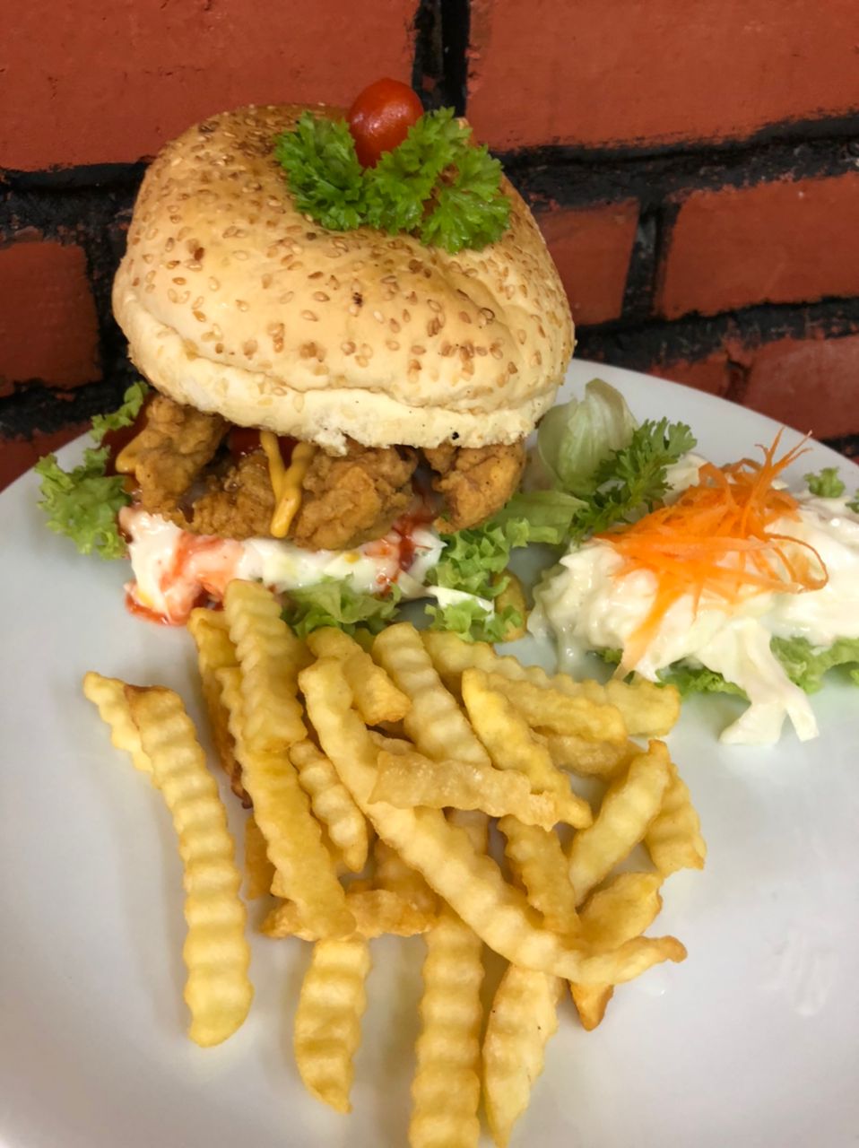 crispy chicken burger